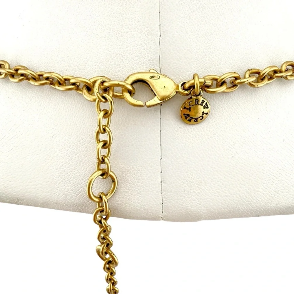 J. Crew Necklace in Orange, Gray, Peach and Cream Multi-Color Statement